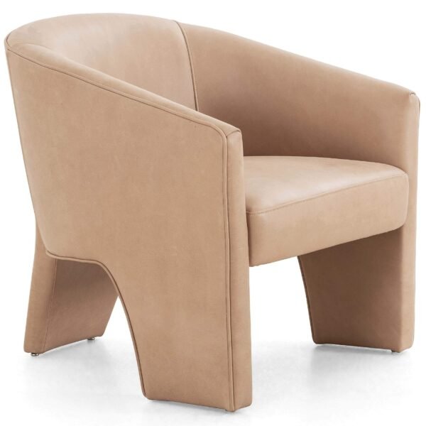 Fae Leather Chair, Palermo Nude by Four Hands