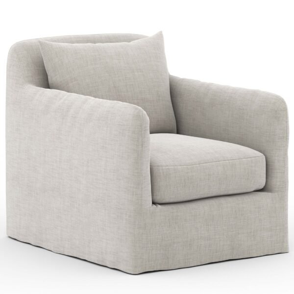 Dade Outdoor Swivel Chair, Stone Grey by Four Hands