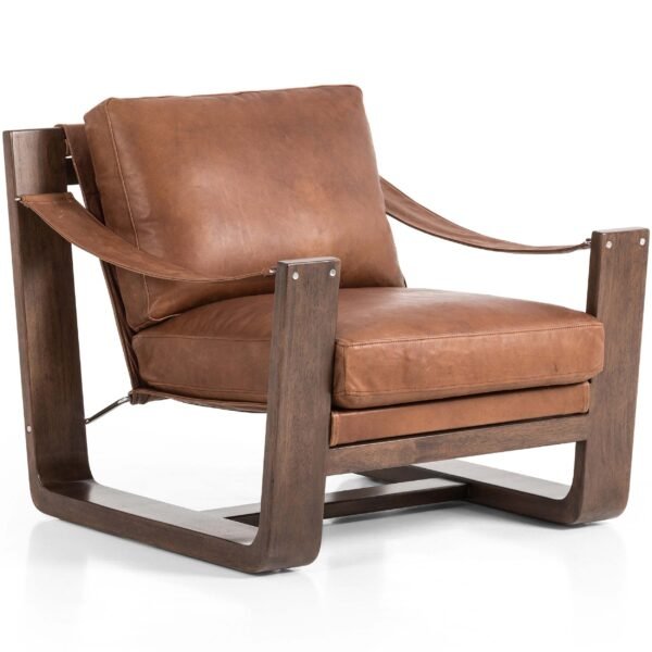 Cesar Leather Chair, Heirloom Sienna by Four Hands