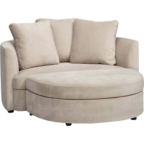 Allie Chair with Storage Ottoman, Romo Linen