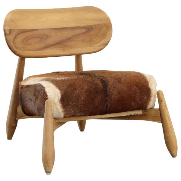 Guleen Chair, Brown and White Hide