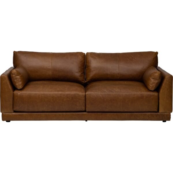 Malibu Leather Sofa, Concord Mink by Becki Owens